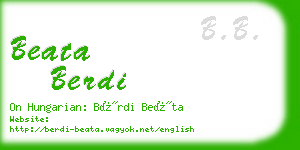 beata berdi business card